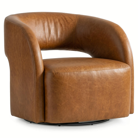 Chloe Leather Swivel Chair