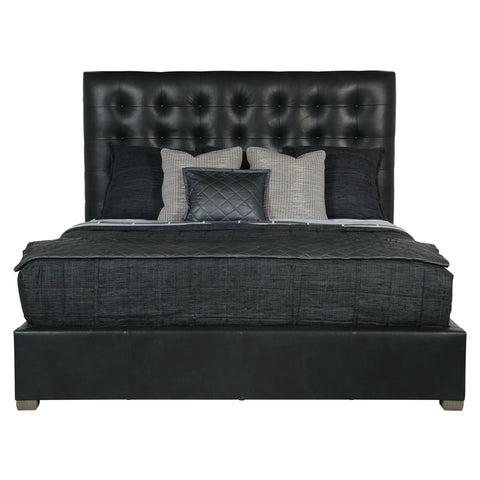 Avery Leather Panel Bed - Queen