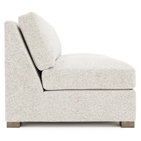 Kelsey Fabric Armless Loveseat Without Pillows