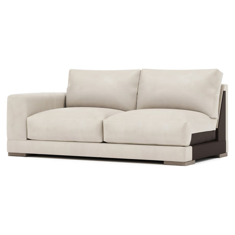 Lars Leather Left Arm Loveseat