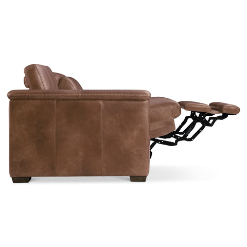 Lioni Leather Left Arm Power Motion Loveseat