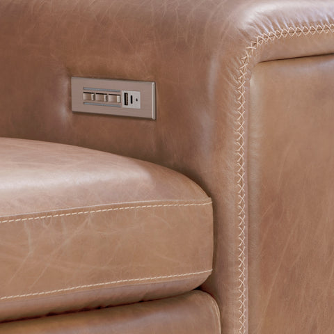Lioni Leather Right Arm Power Motion Loveseat