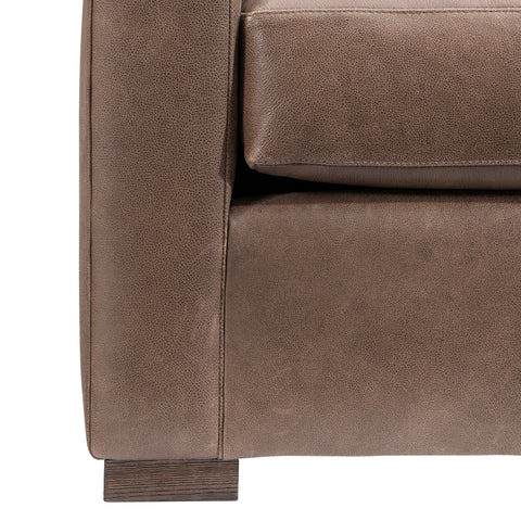 Keirnan Leather Left Arm Loveseat