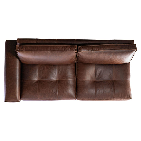 Nest Leather Left Arm Loveseat