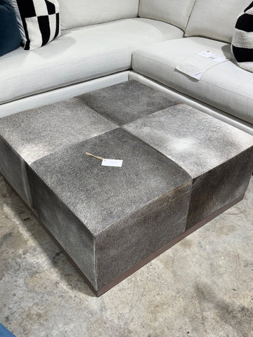 Felix Cowhide Ottoman