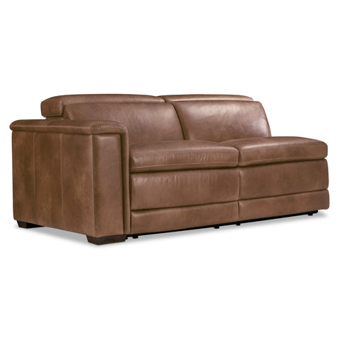 Lioni Leather Left Arm Power Motion Loveseat