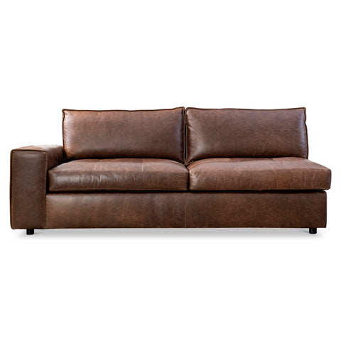 Nest Leather Left Arm Loveseat