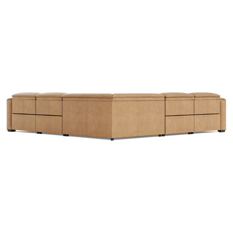 Billings Leather Power Motion Sectional