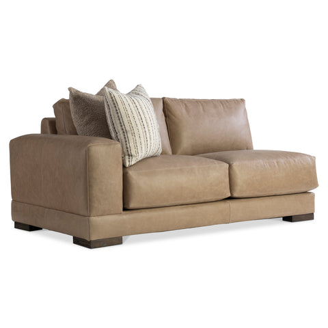 Lars Leather Left Arm Loveseat