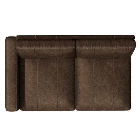 Dawkins Leather Left Arm Loveseat