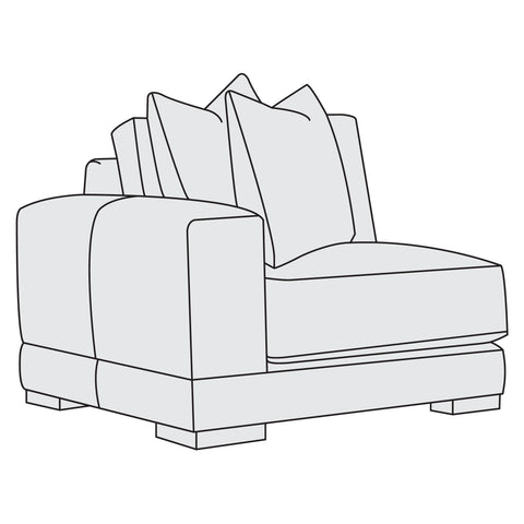 Lars Leather Left Arm Chair