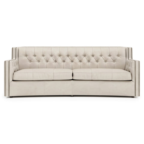 Candace Leather Sofa Without Pillows