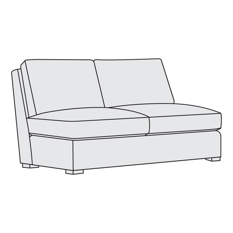 Ventura Fabric Armless Loveseat