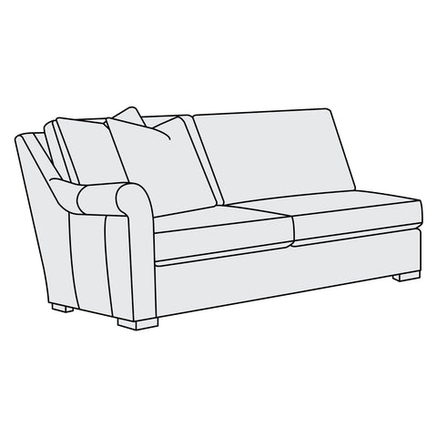 Keirnan Leather Right Arm Loveseat