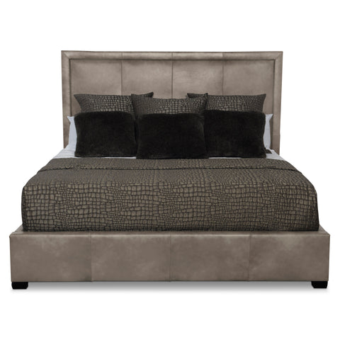 Morgan Leather Panel Bed