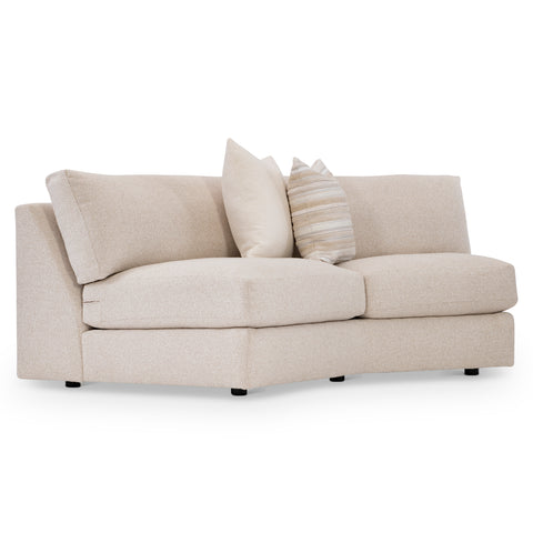 Soleil Fabric Armless Loveseat