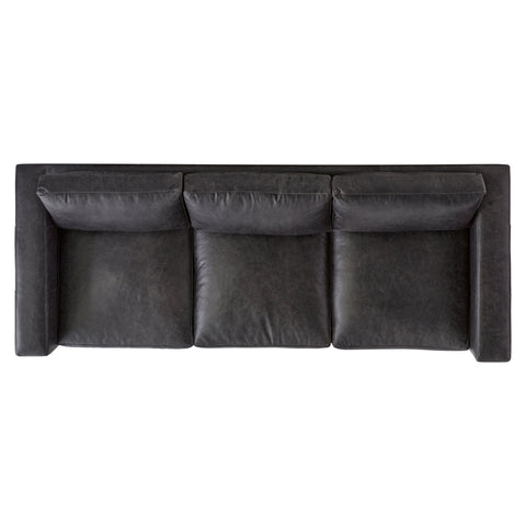 Noel Leather Sofa Without Pillows