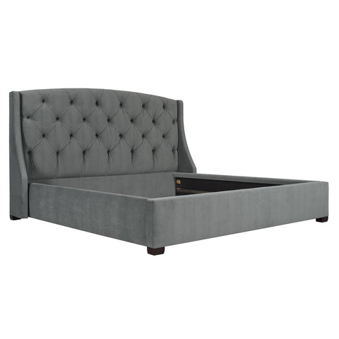 Bernhardt Jordan Button-Tufted Wing Bed (54-1/8" H)