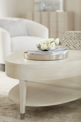 Bernhardt East Hampton Oval Cocktail Table